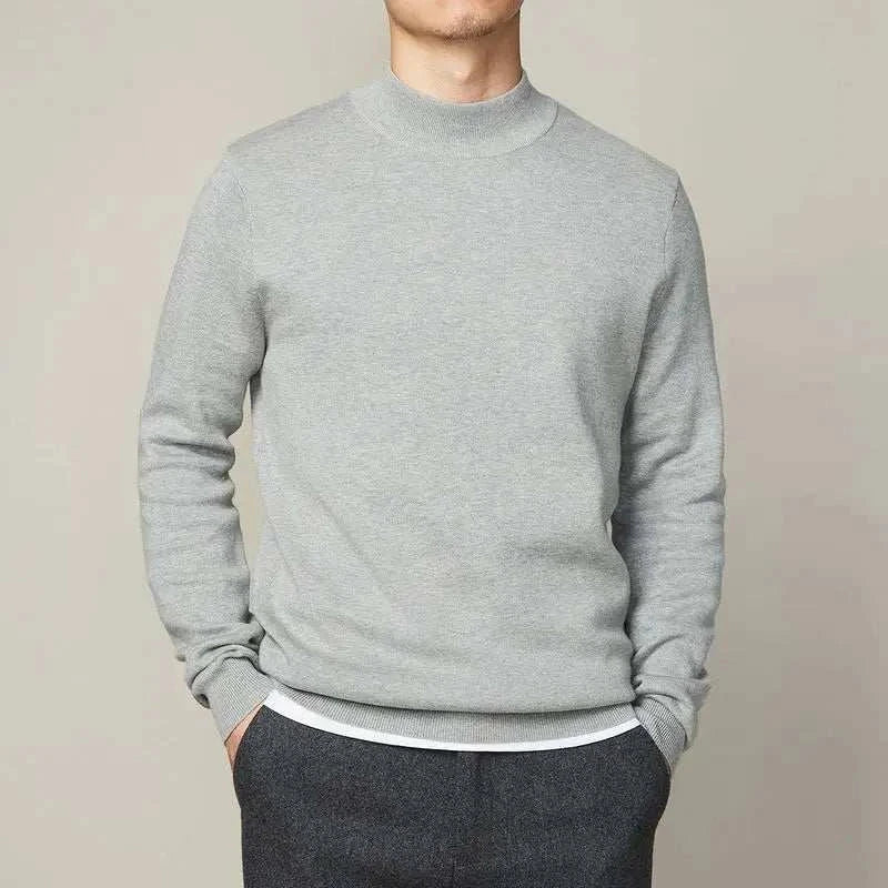 Knit Sweater – Half Turtleneck Collar & Holds Shape