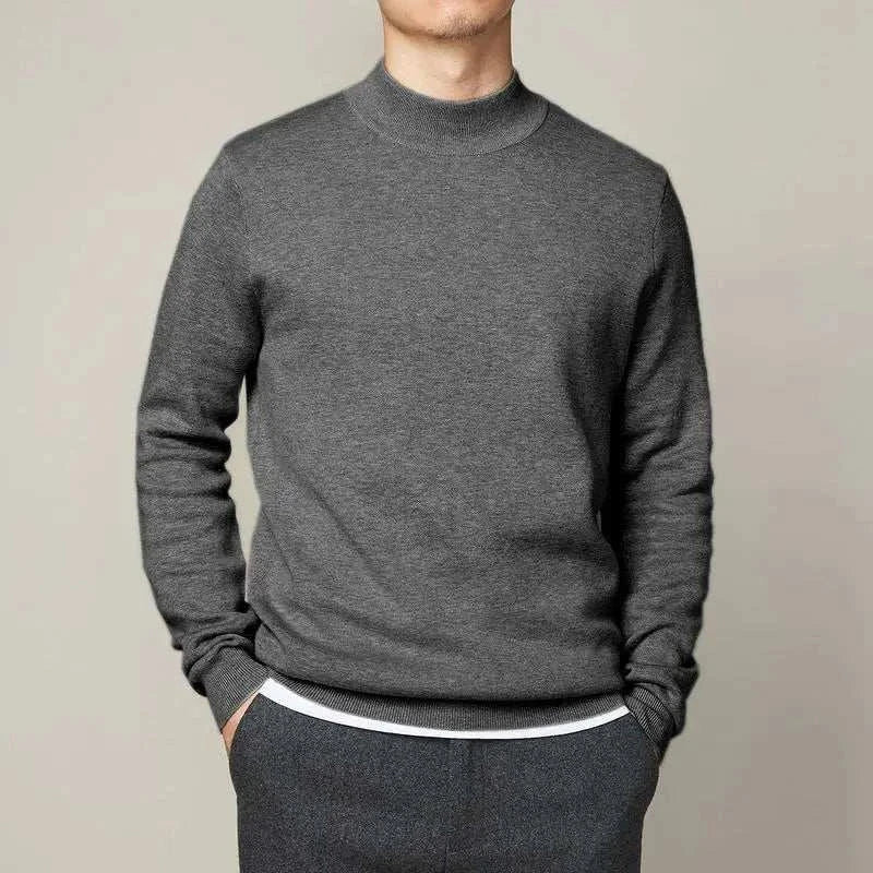 Knit Sweater – Half Turtleneck Collar & Holds Shape
