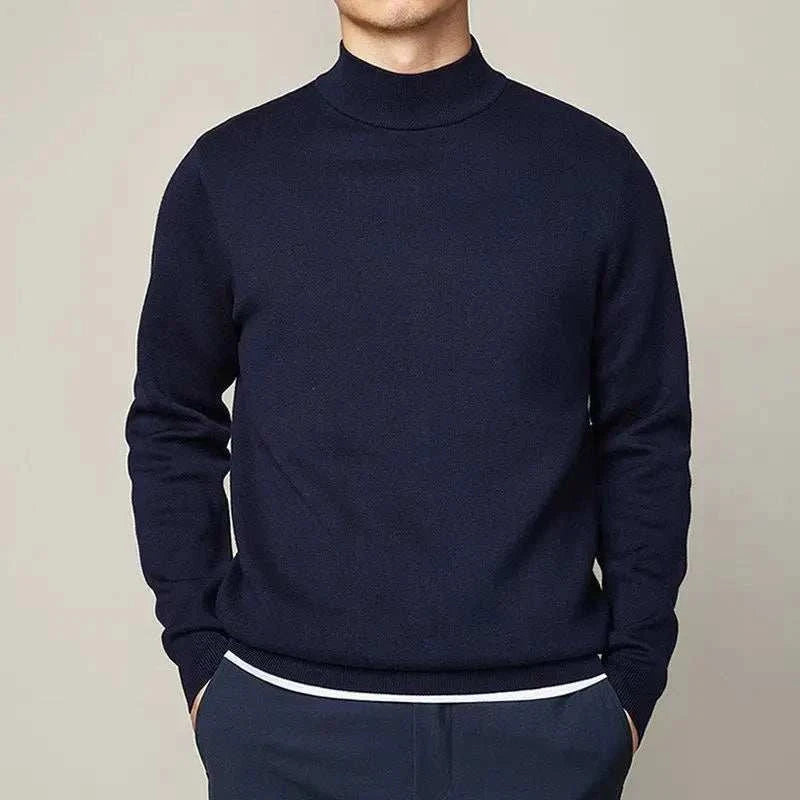 Knit Sweater – Half Turtleneck Collar & Holds Shape