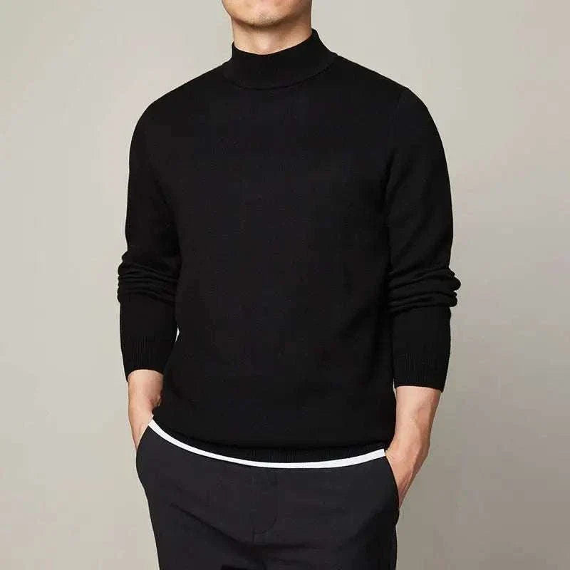 Knit Sweater – Half Turtleneck Collar & Holds Shape
