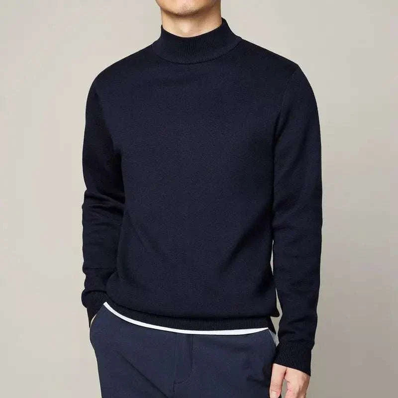 Knit Sweater – Half Turtleneck Collar & Holds Shape