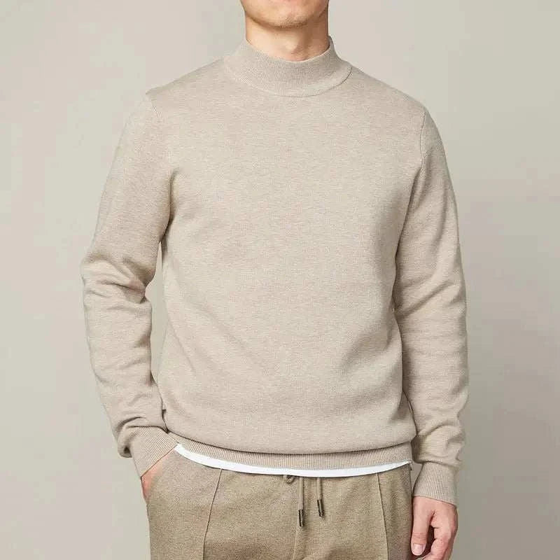 Knit Sweater – Half Turtleneck Collar & Holds Shape