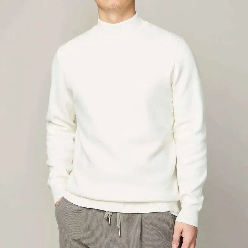 Knit Sweater – Half Turtleneck Collar & Holds Shape