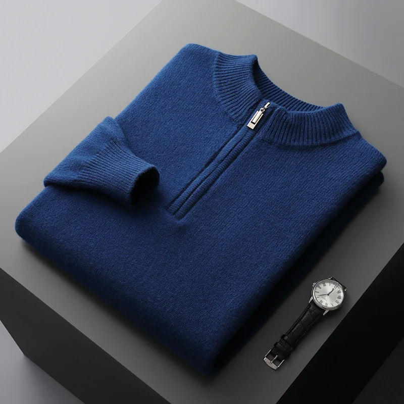 Knit Sweater - Half Zip Front & Quick Neck Adjustment