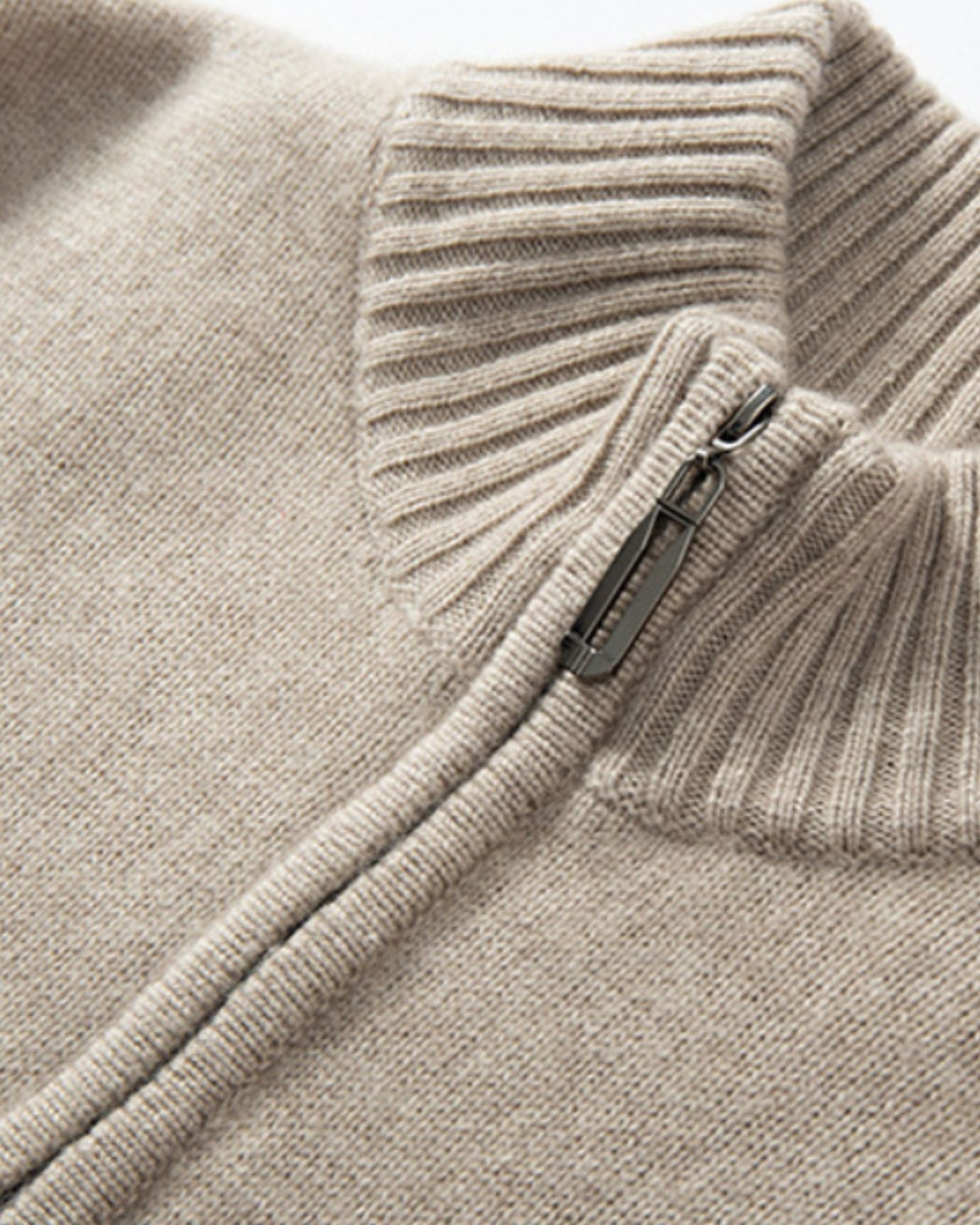 Knit Sweater – Half Zip Neck & Shape Retaining Warmth