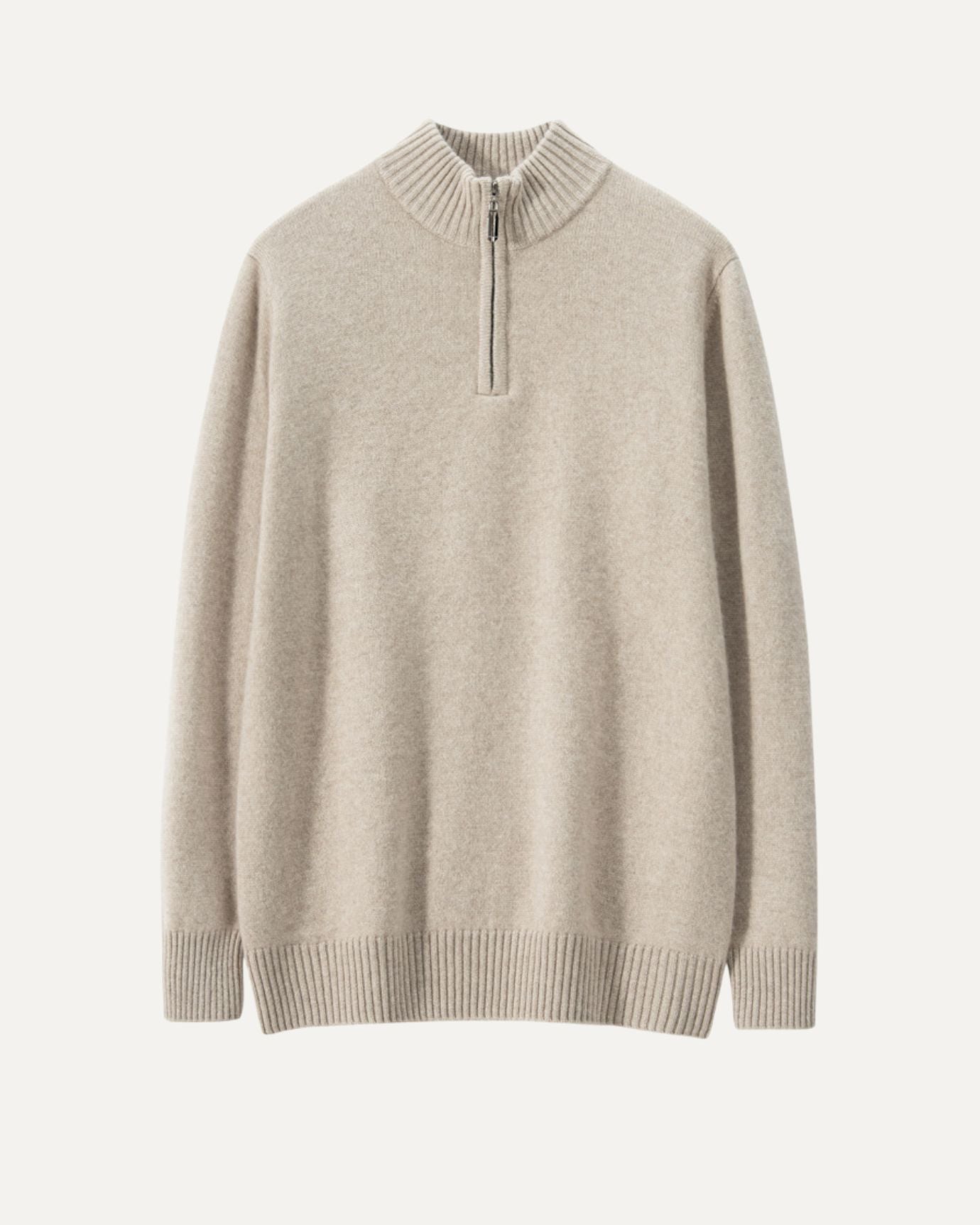 Knit Sweater – Half Zip Neck & Shape Retaining Warmth