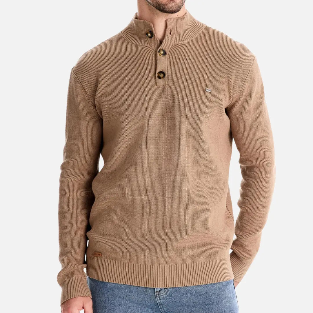 Knit Sweater - High Ribbed Turtleneck & Layering Ease