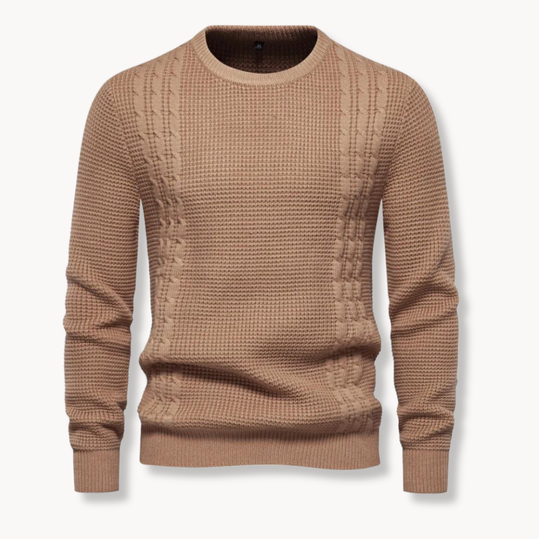 Knit Sweater – Patchwork Panels & Easy Layering Warmth