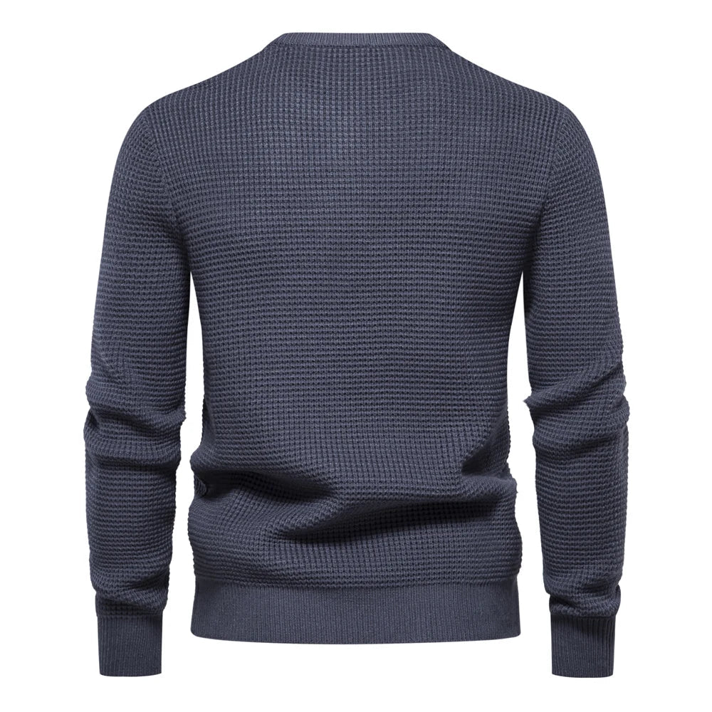 Knit Sweater – Patchwork Panels & Easy Layering Warmth