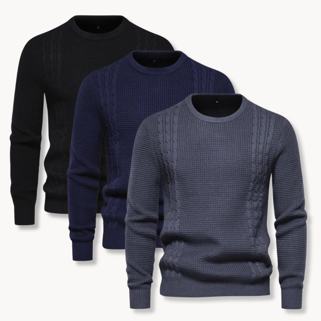 Knit Sweater – Patchwork Panels & Easy Layering Warmth