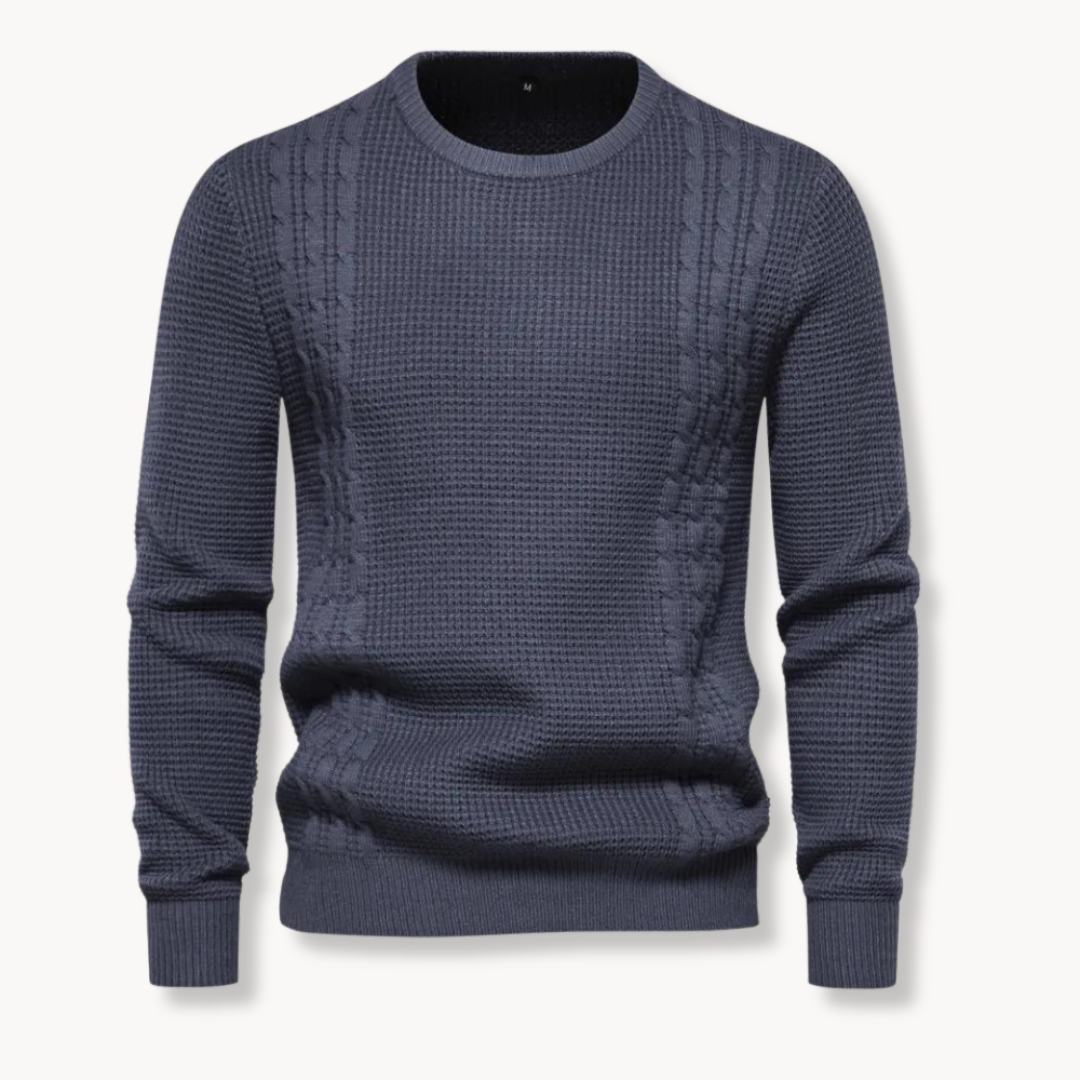 Knit Sweater – Patchwork Panels & Easy Layering Warmth