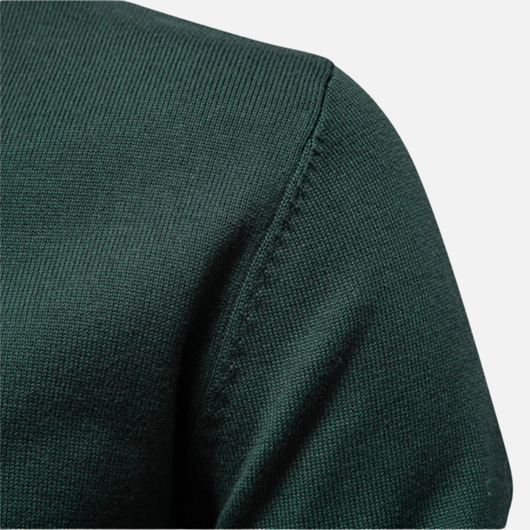 Knit Sweater - Quarter Zip Neck & Smooth Layering Fit