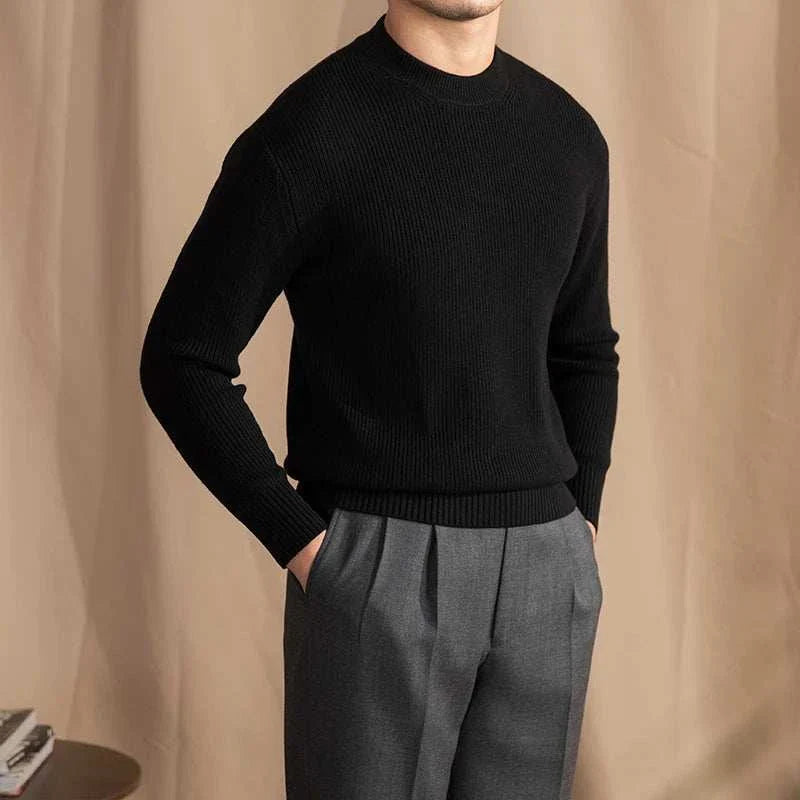 Knit Sweater – Ribbed Long Shape & Structured Warmth