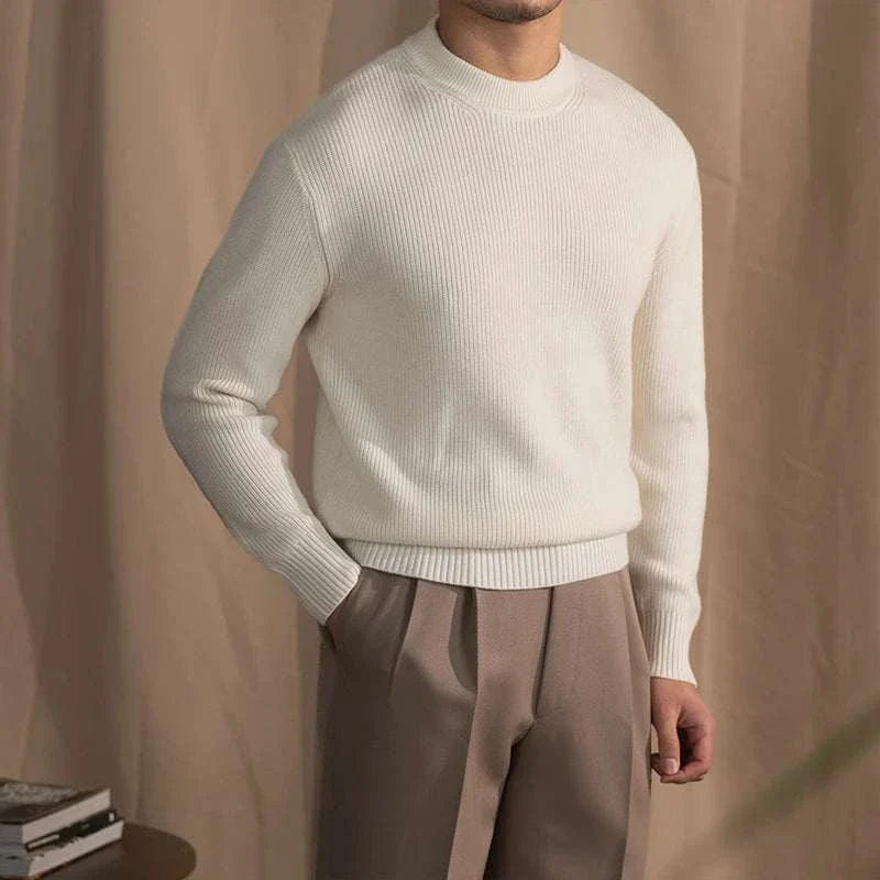 Knit Sweater – Ribbed Long Shape & Structured Warmth
