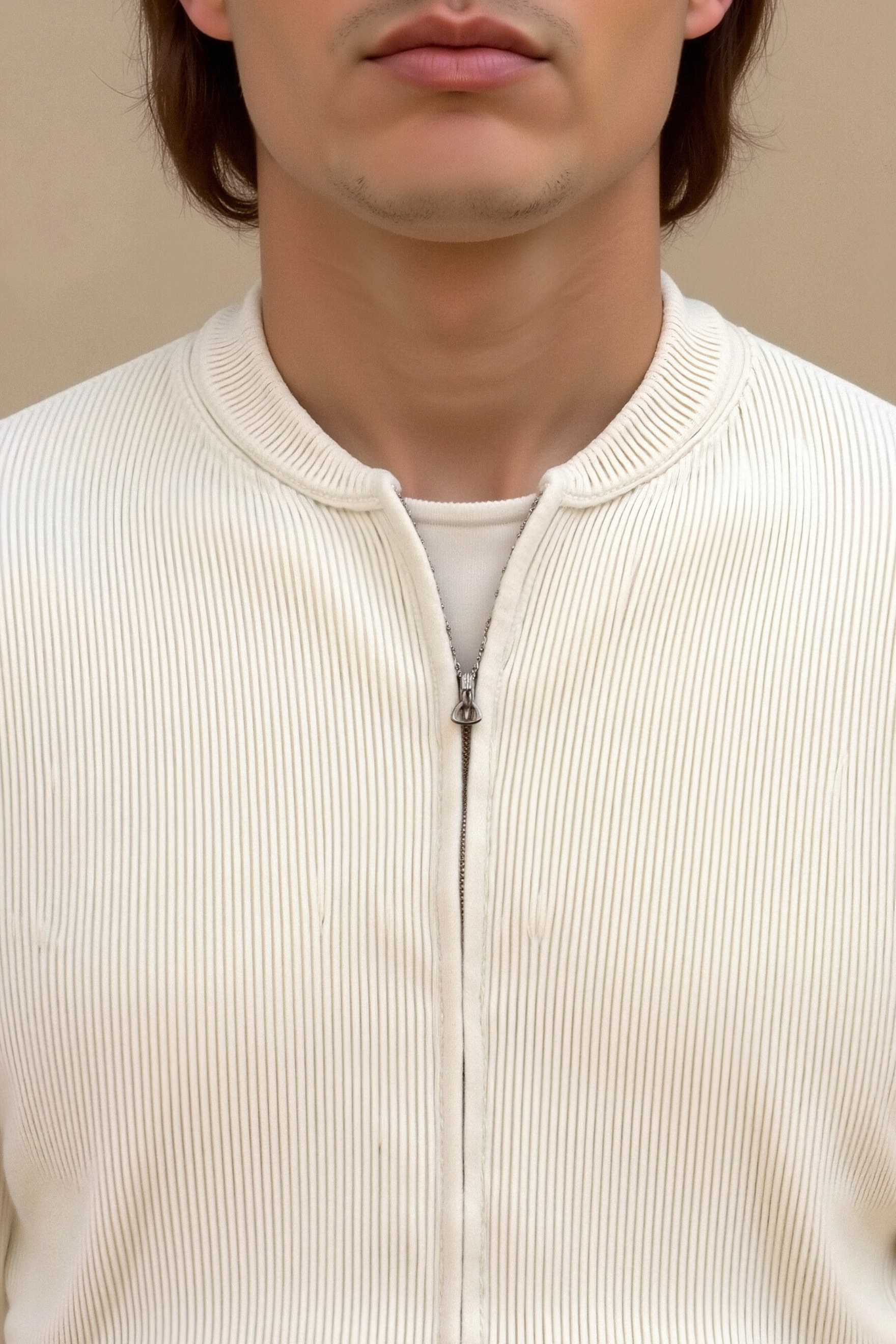 Knit Sweater - Soft Blend Fine Rib & Flexible Shape