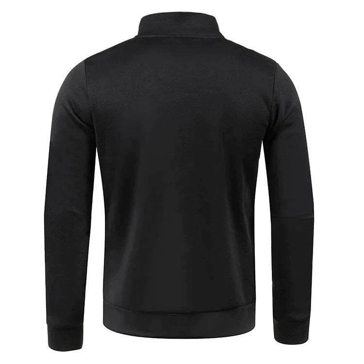 Knit Sweater – Structured Polo Collar & Heat Retention