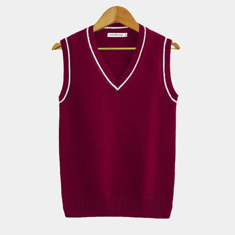 Knit Vest - Patterned Knit & Structured Torso Warmth
