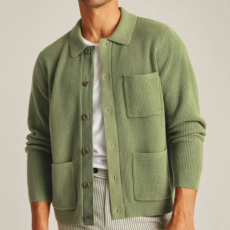 Knitted Jacket - Fine Knit Details & Layering Warmth
