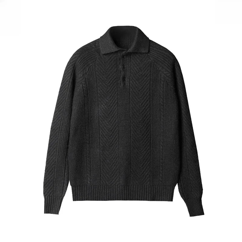 Knitted Sweater – Patterned Texture & Layered Warmth