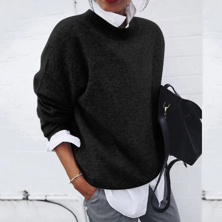 Knitted Sweater - Relaxed Shoulder Shape & Warm Comfort