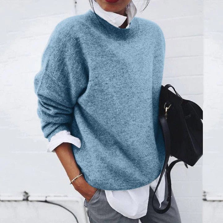 Knitted Sweater - Relaxed Shoulder Shape & Warm Comfort