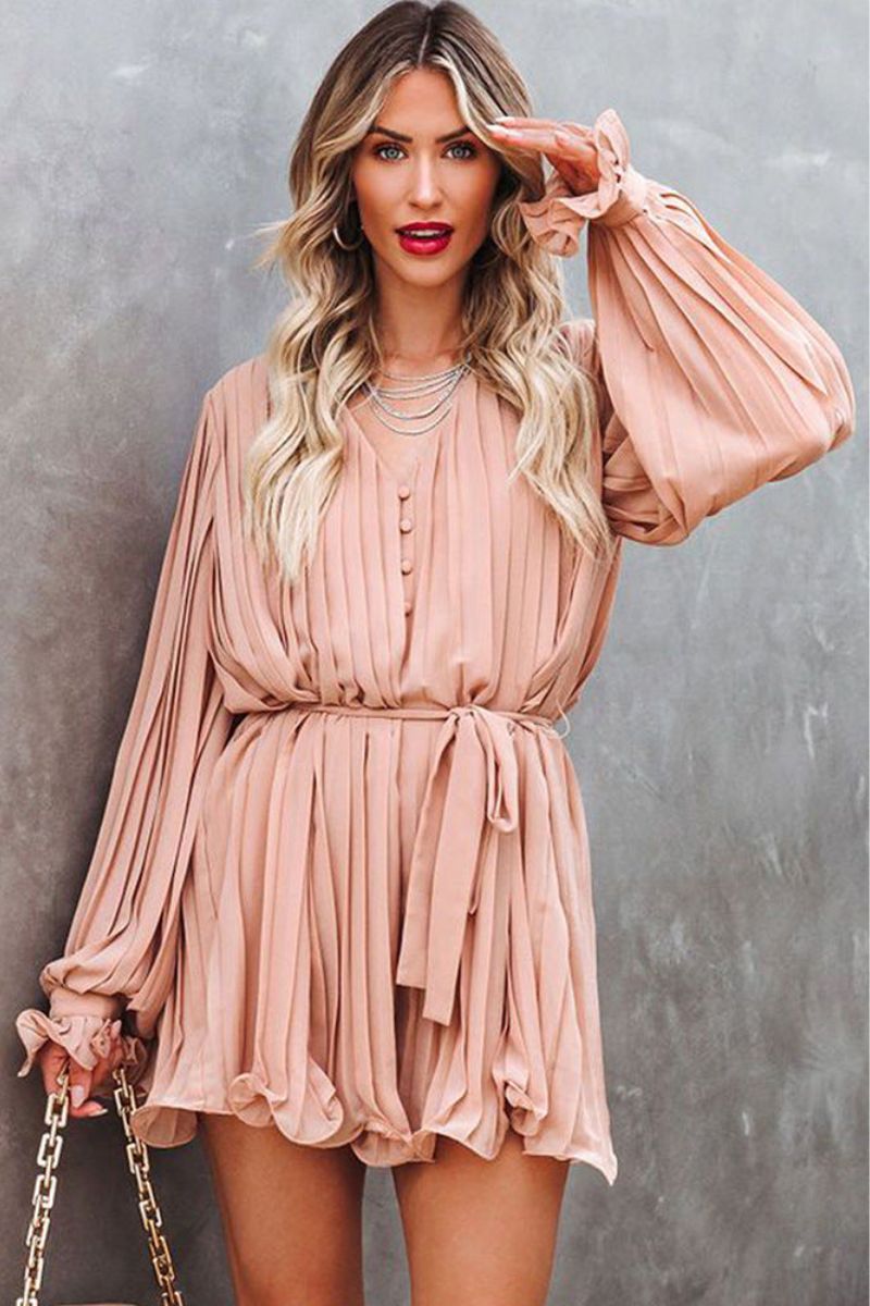 Lace-Blend Dress - V Neck Layered Ruffles And Airy Movement