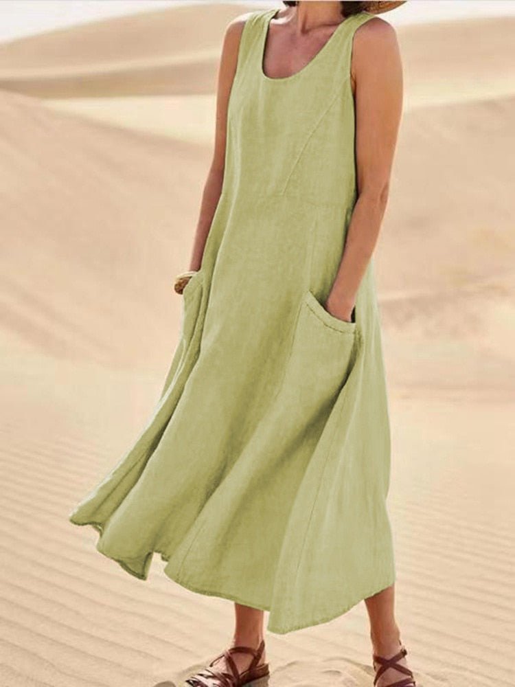 Women's Flowing Summer Maxi Dress - Plus Size Available 1
