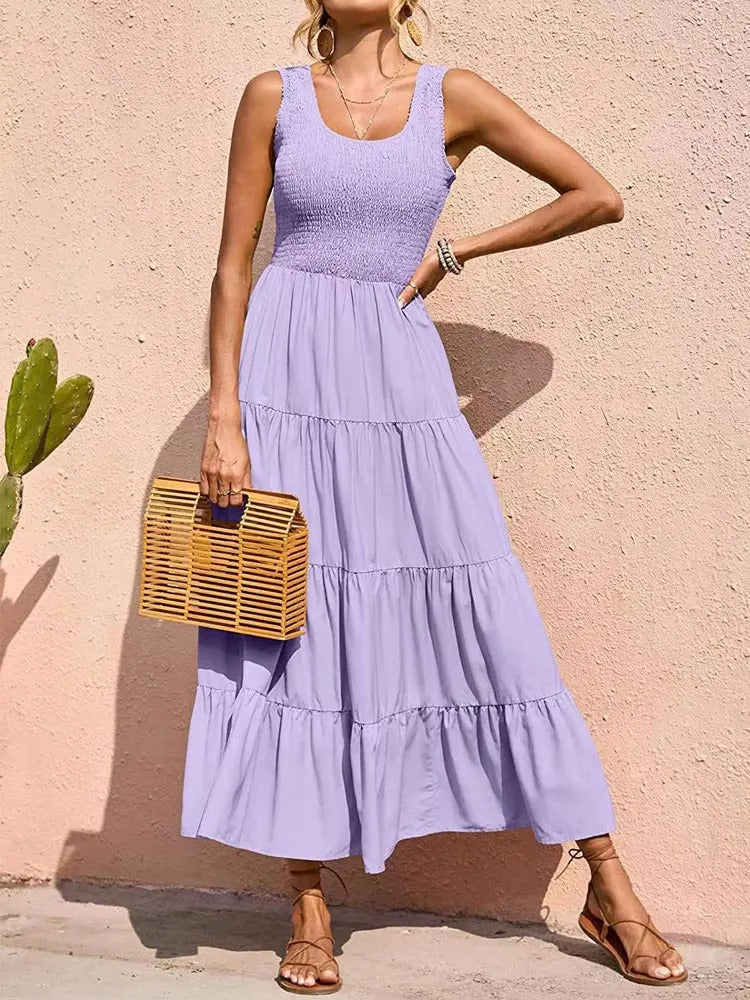 Lightweight Blend Dress - Long Silhouette And Easy Movement