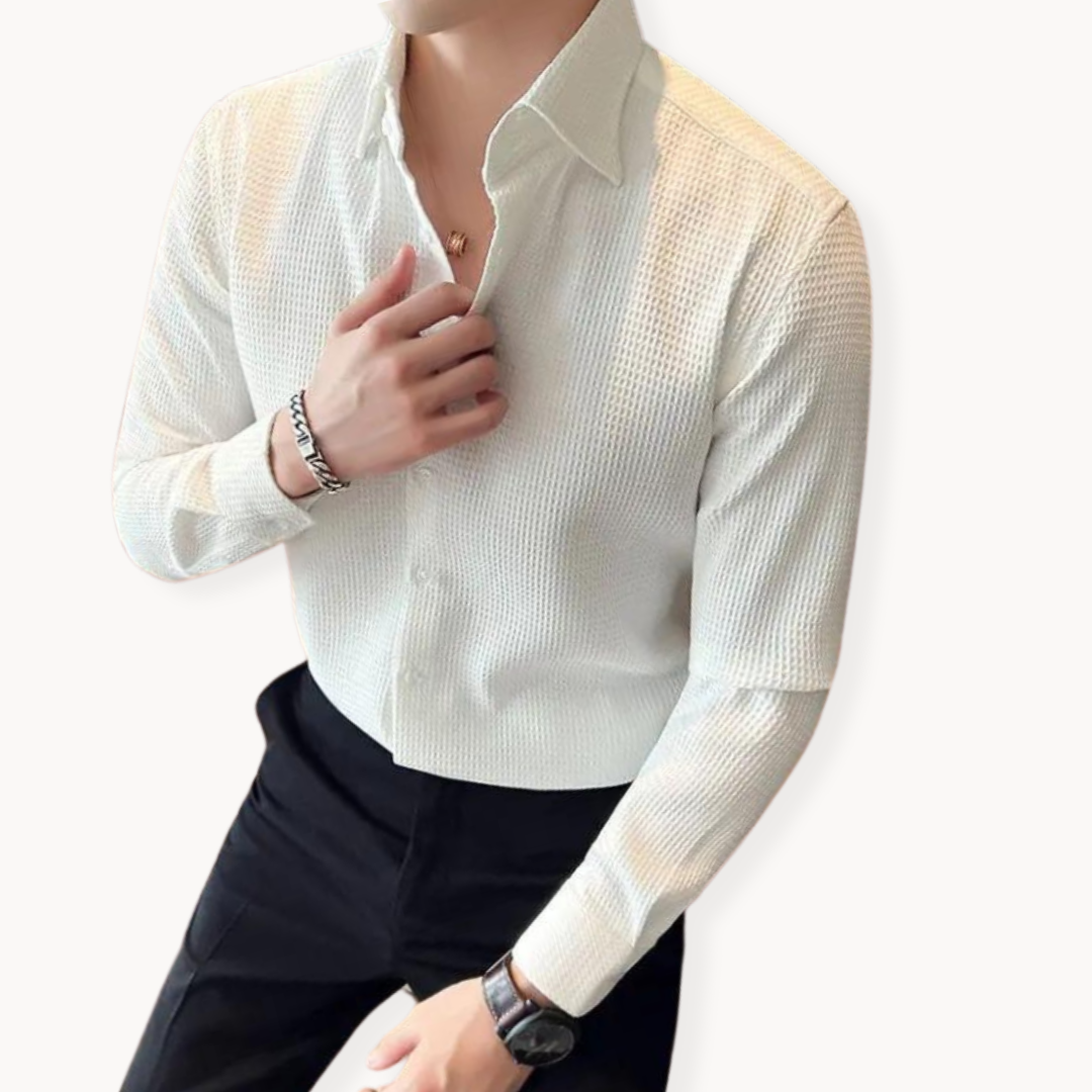 Lightweight Blend Shirt - Point Collar & Keeps Shape