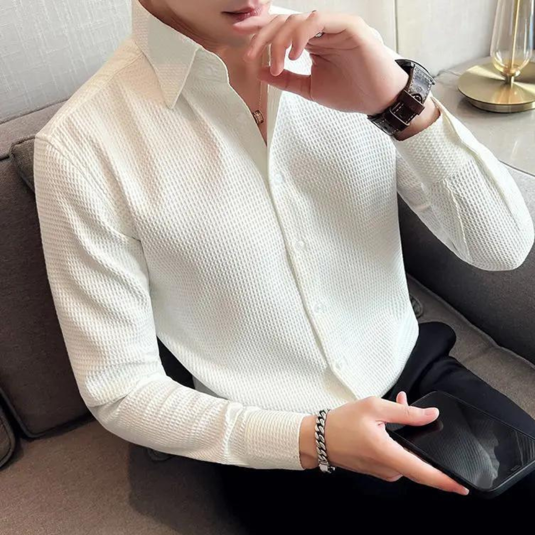 Lightweight Blend Shirt - Point Collar & Keeps Shape