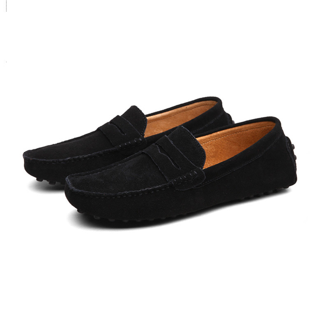 Loafers - Moc Toe Slip On And Cushioned Flexible Sole