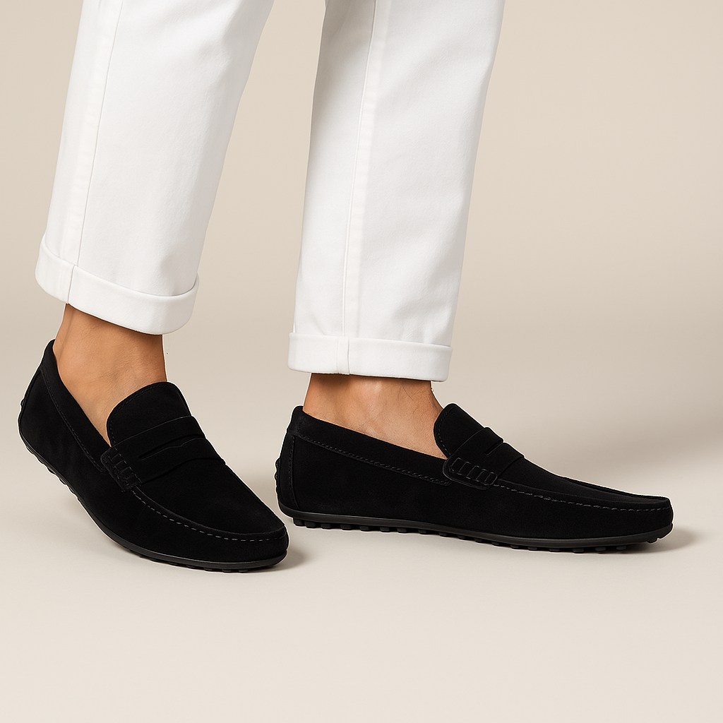 Loafers - Moc Toe Slip On And Cushioned Flexible Sole