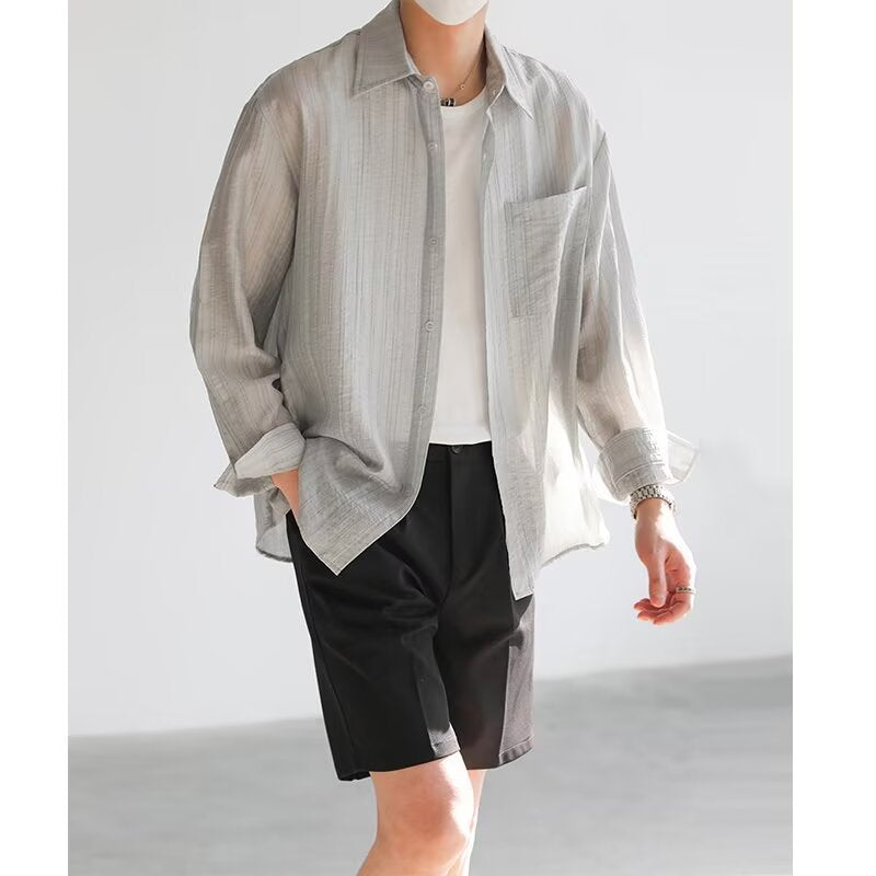 Long Sleeve Shirt - Button Front & Breathable Blend Comfort