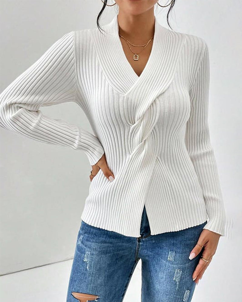 Long Sleeve Shirt - Soft Blend Fabric & Structured Look