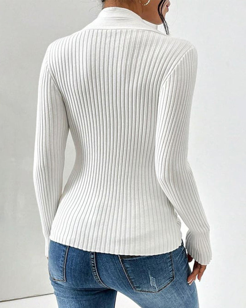 Long Sleeve Shirt - Soft Blend Fabric & Structured Look