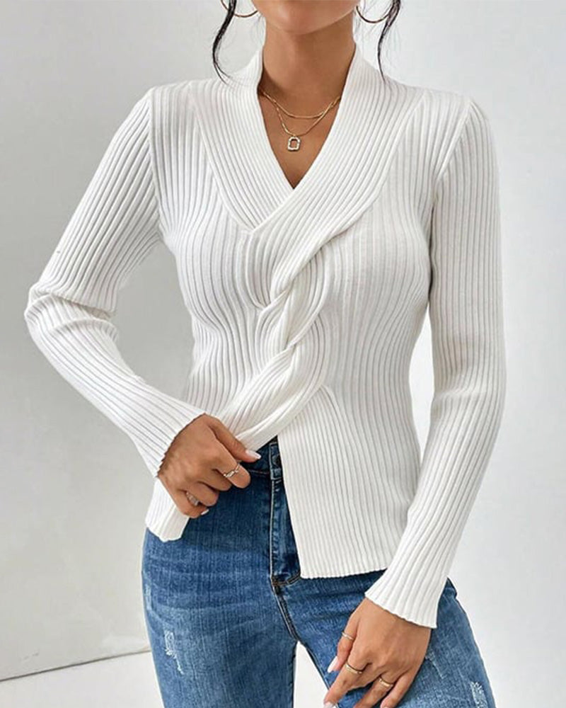 Long Sleeve Shirt - Soft Blend Fabric & Structured Look