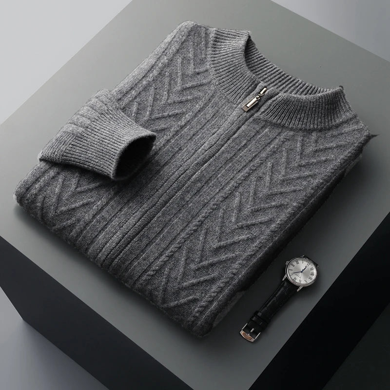 Long Sleeve Sweater - Knit Blend Ribbed Hem & Easy Movement