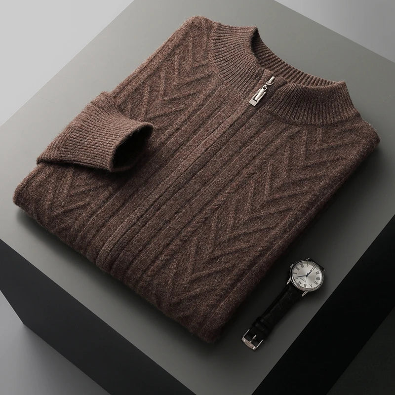 Long Sleeve Sweater - Knit Blend Ribbed Hem & Easy Movement