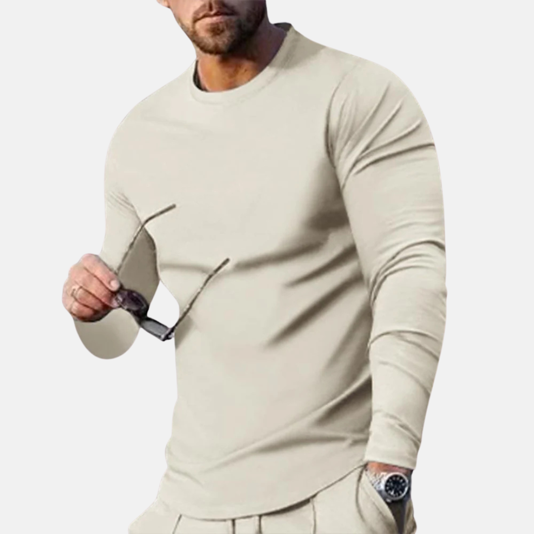 Long Sleeve Tee - Soft-Blend Digital Print & Easy Layering