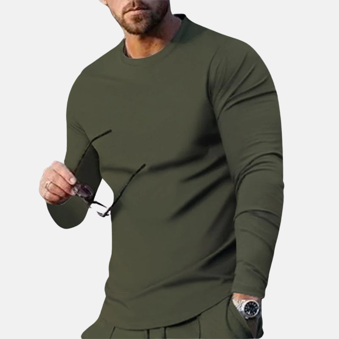 Long Sleeve Tee - Soft-Blend Digital Print & Easy Layering