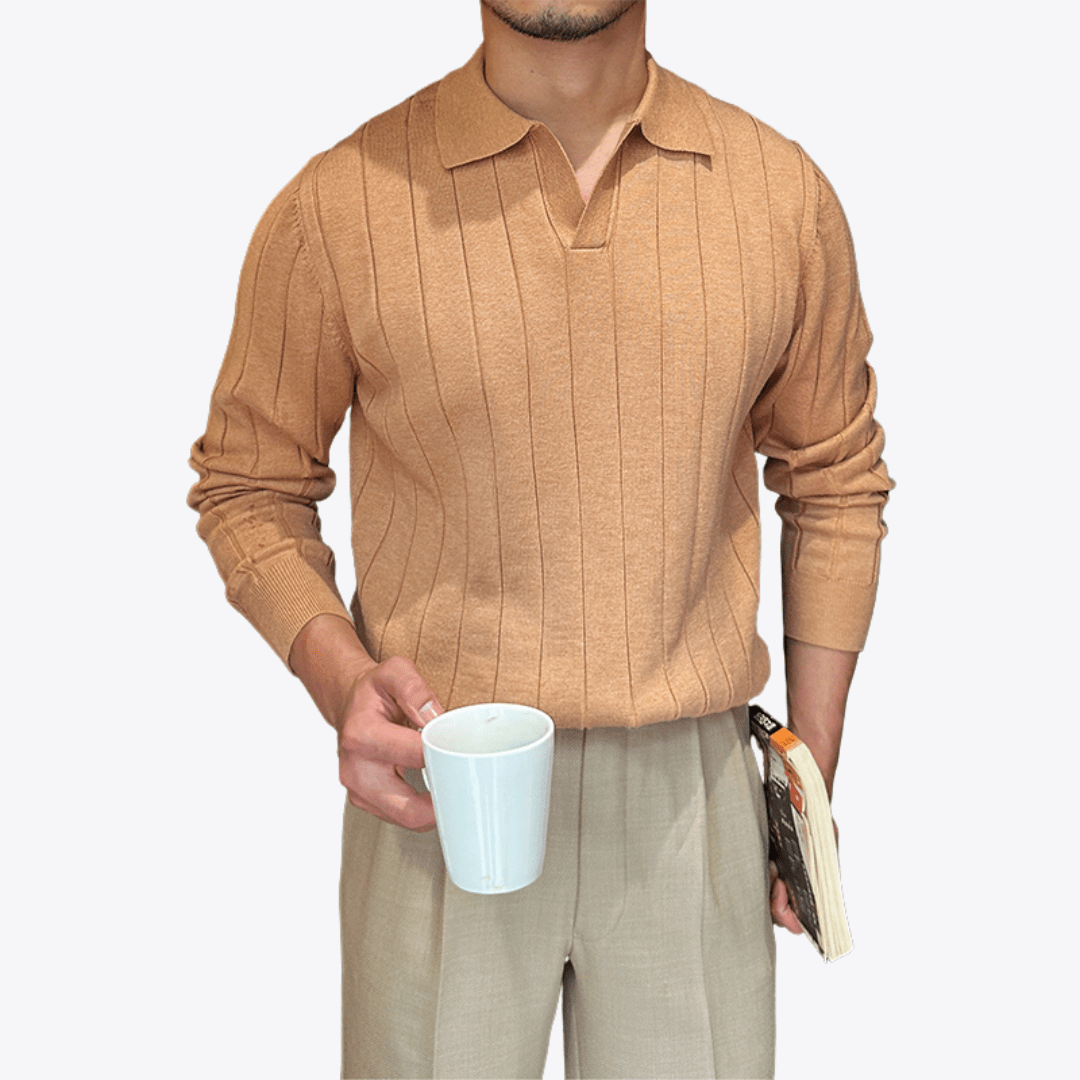 Long Sleeve Top - V Neck Front & Soft Draping Shape