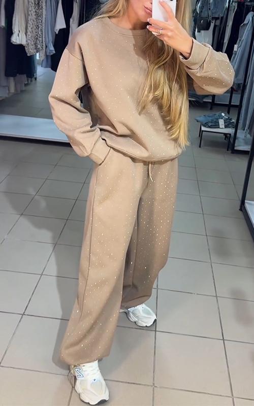 Lounge Set - Sparkle Knit Two Piece & Relaxed Shape