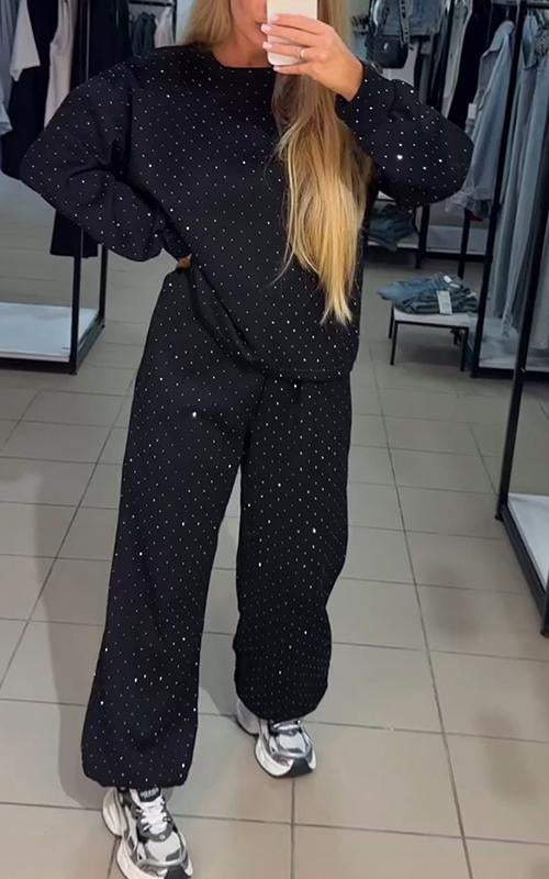 Lounge Set - Sparkle Knit Two Piece & Relaxed Shape