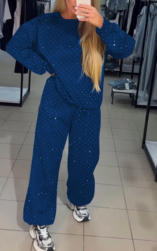 Lounge Set - Sparkle Knit Two Piece & Relaxed Shape