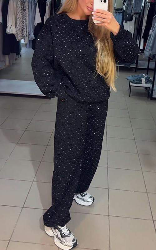 Lounge Set - Sparkle Knit Two Piece & Relaxed Shape