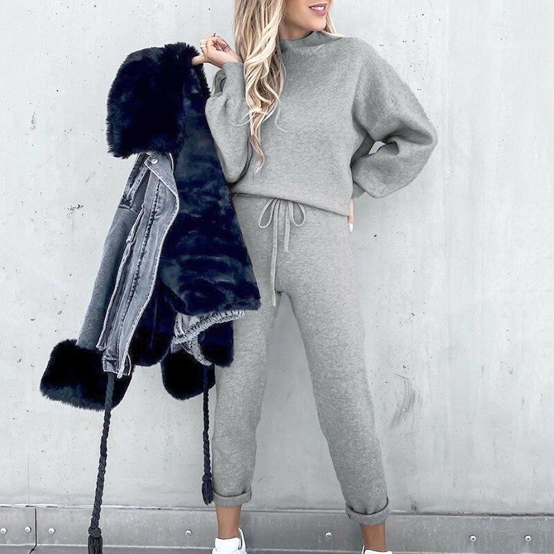 Loungewear Set - Soft Blend Fabric And Elastic Waist
