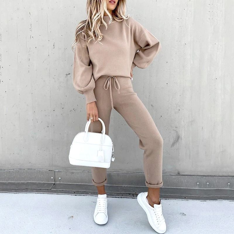 Loungewear Set - Soft Blend Fabric And Elastic Waist