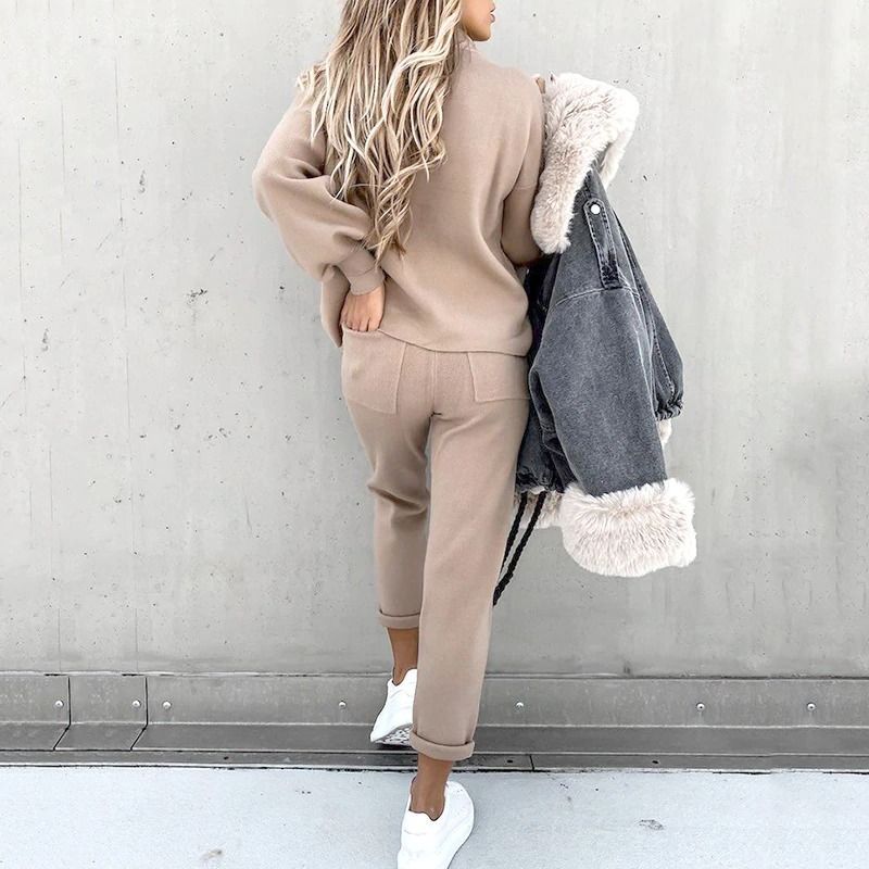 Loungewear Set - Soft Blend Fabric And Elastic Waist