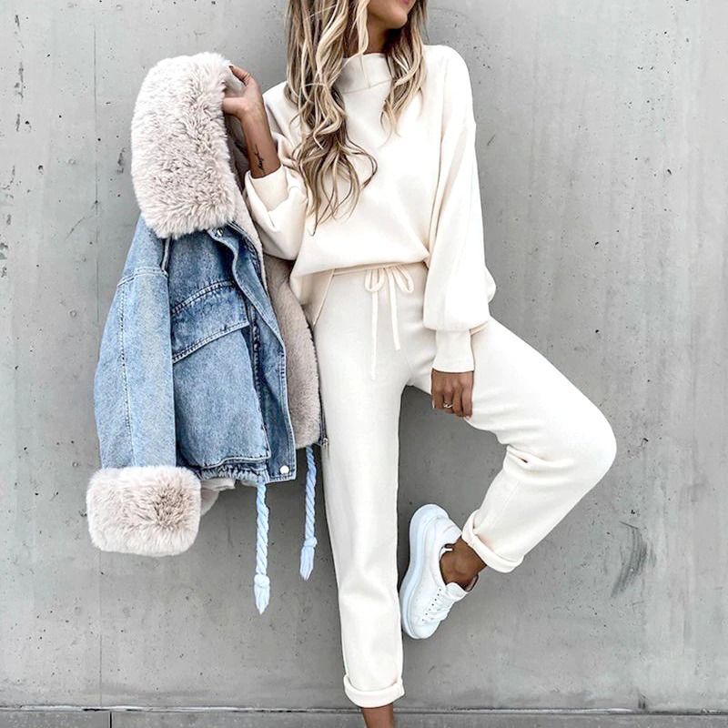 Loungewear Set - Soft Blend Fabric And Elastic Waist