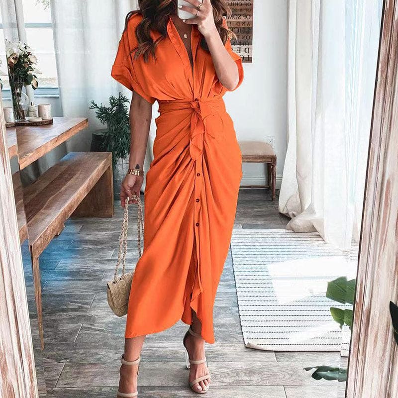 Maxi Wrap Dress - Lightweight Blend Wrap & Adjustable Fit